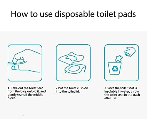 NEAGLORY 100 Pack Disposable Plastic Toilet Seat Cover Waterproof and Non Slip Individually Wrapped, for Travel, Toilet Seat Protectors for Toddler Potty Training, Pregnant Mom, Adult