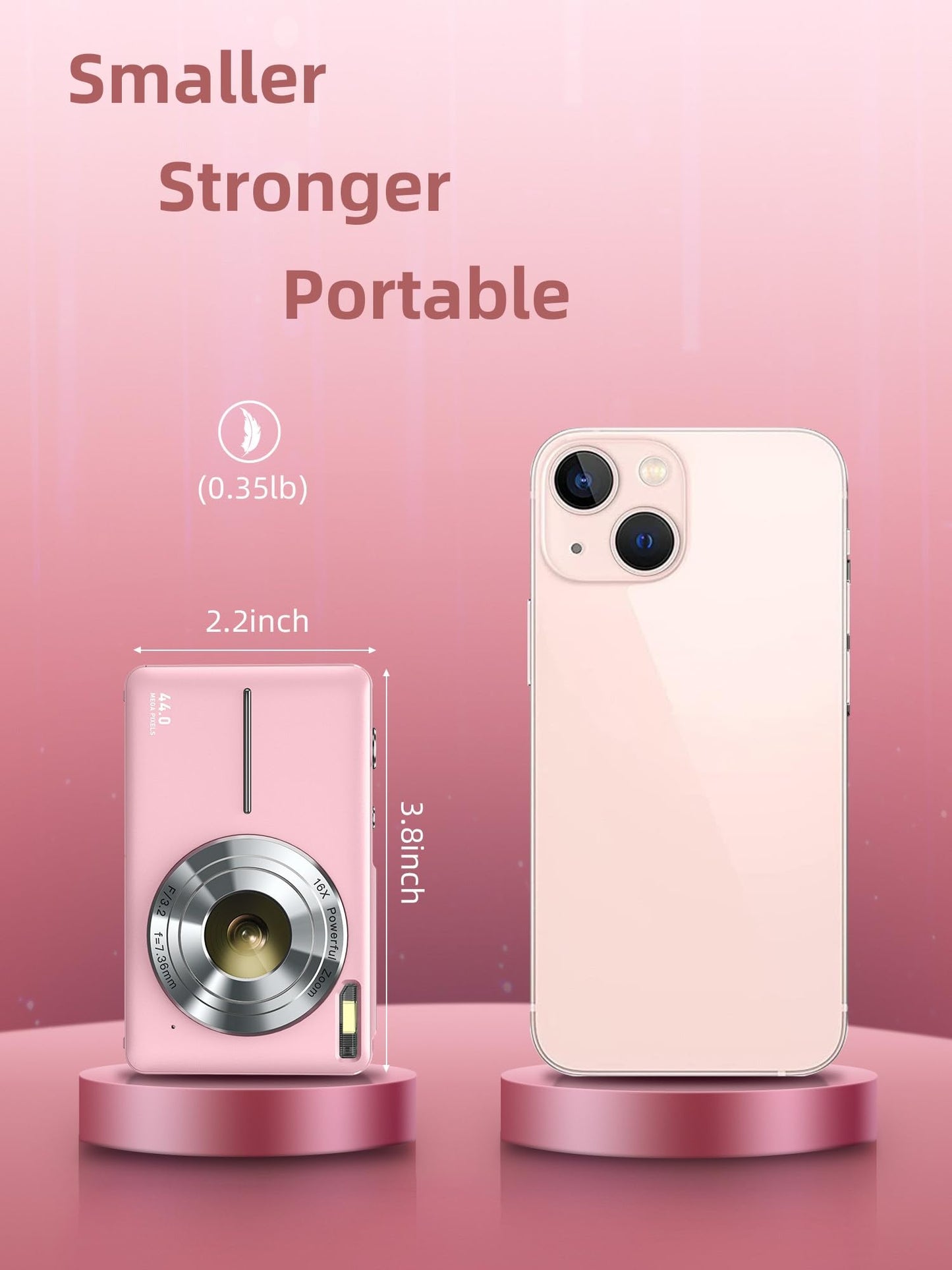 Camkuri Digital Camera - Pink