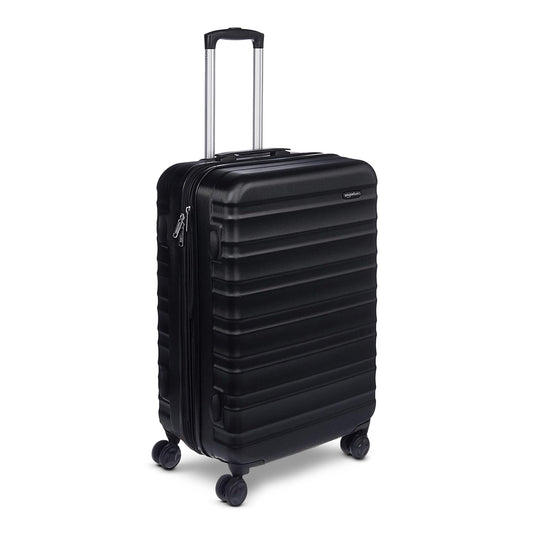 Amazon Basics Hardside Spinner Luggage - 26 Inch (68cm), Material: ABS, Black