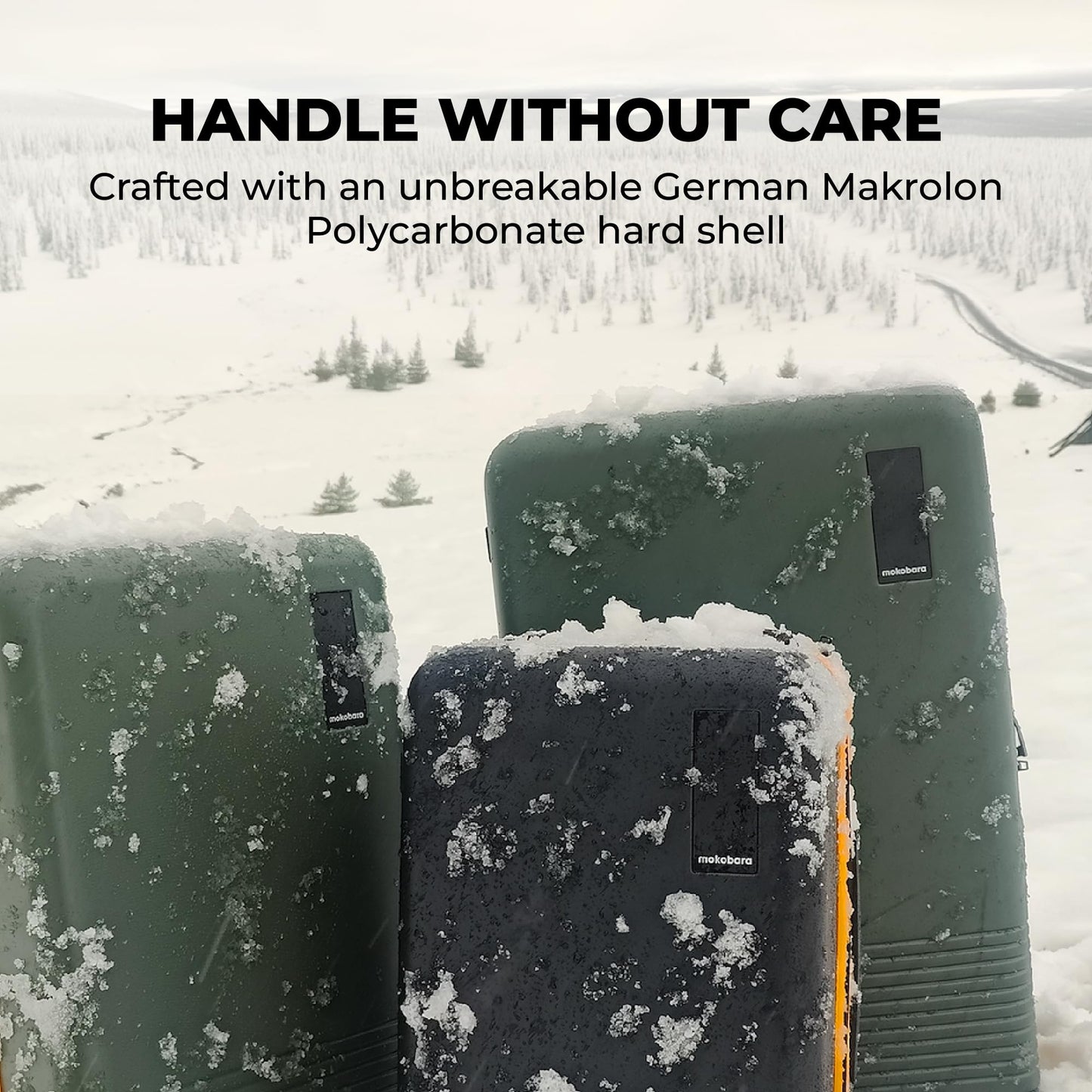 Mokopara The Cabin 58cm Iconic Range Hardside German Polycarbonate Luggage with 8 Hinomoto Spinner Wheels - Sea Green (Dark Green)